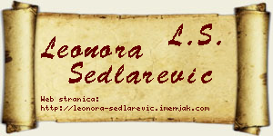 Leonora Sedlarević vizit kartica